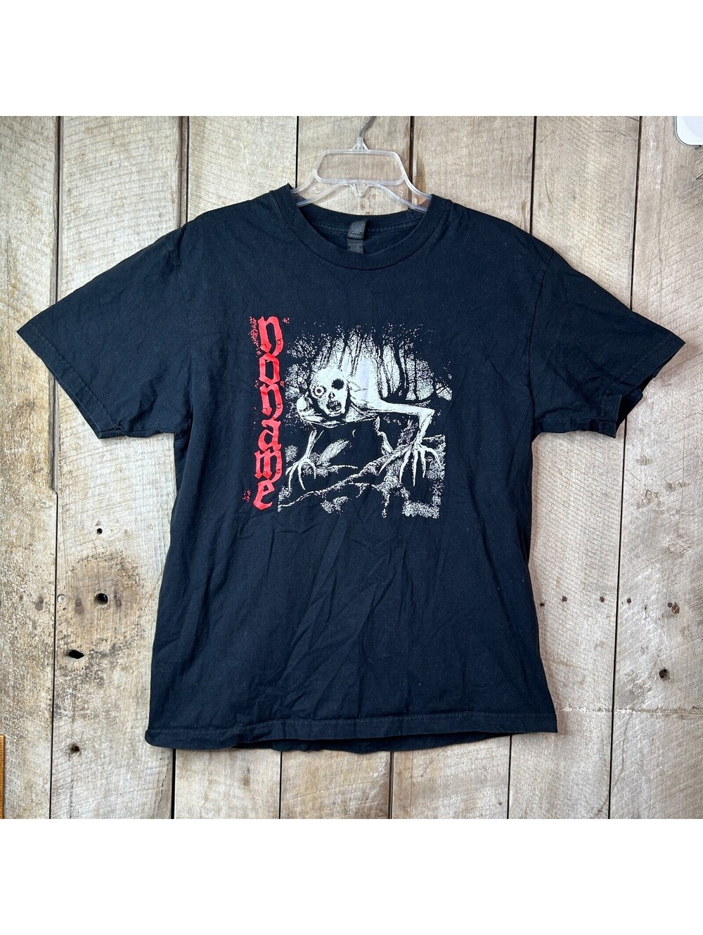 No Name Horror Graphic T-Shirt Large Black Creepy Skeleton Goth Tee